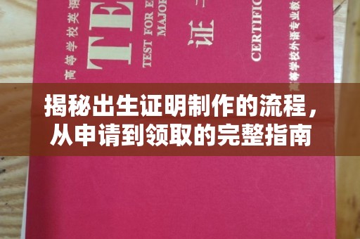 龙山揭秘出生证明制作的流程，从申请到领取的完整指南